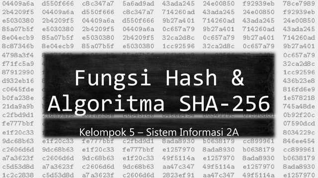 Fungsi Hash & Algoritma SHA-256 - Presentation