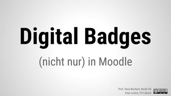 Digital Badges (nicht nur) auf Moodle
