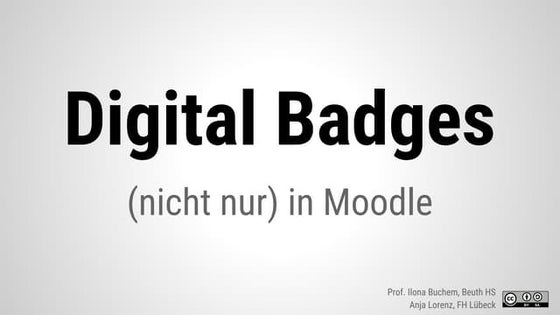 Digital Badges (nicht nur) auf Moodle