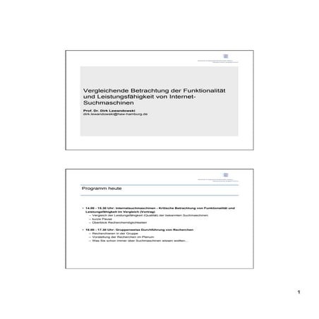 Vergleichende Betrachtung der Funktionalität und Leistungsfähigkeit von Inter...