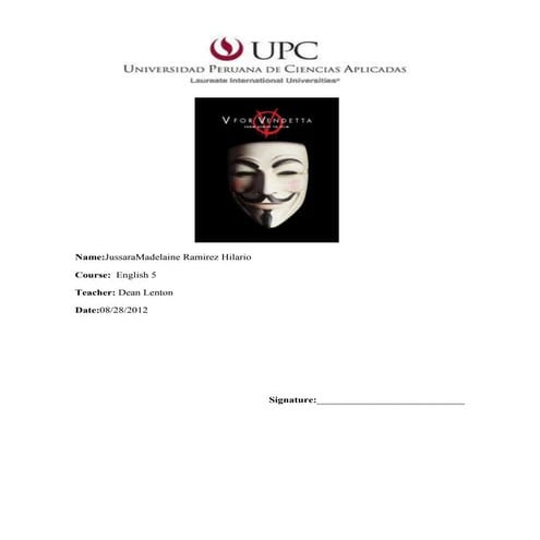 V for vendetta questions