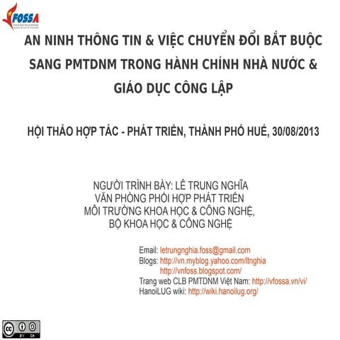 AN NINH THÔNG TIN & VIỆC CHUYỂN ĐỔI BẮT BUỘC SANG PMTDNM TRONG HÀNH CHÍNH NHÀ...