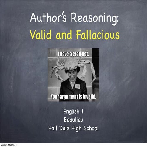 Valid & Fallacious Reasoning 