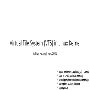 Linux Kernel - Virtual File System | PDF