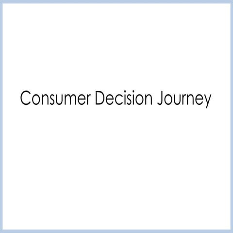 Consumer Decision Journey