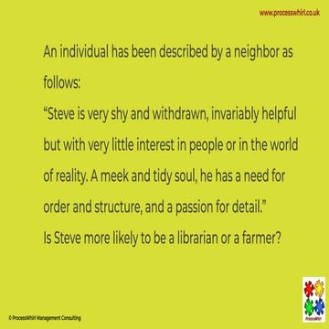 Overview of Cognitive Bias