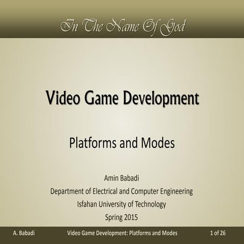 02. Platforms and Modes