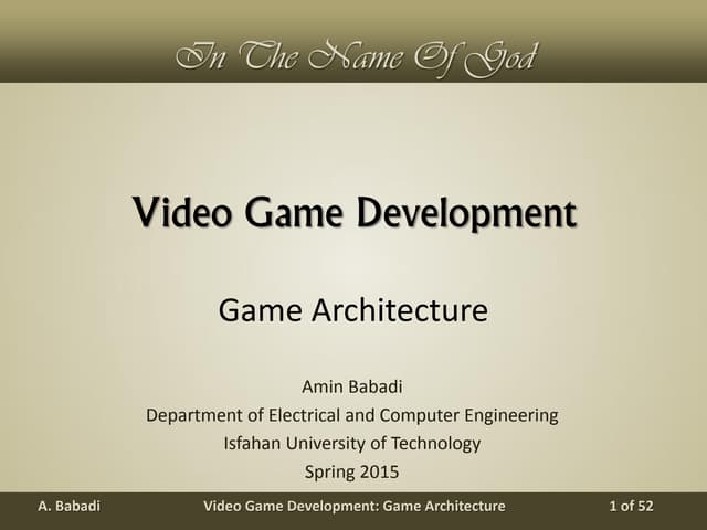 06. Game Architecture