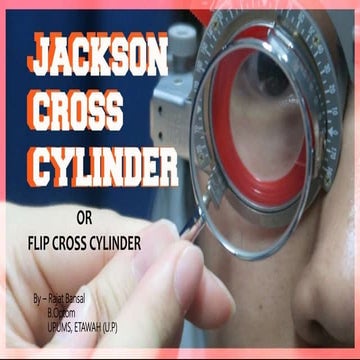 JACKSON CROSS CYLINDER