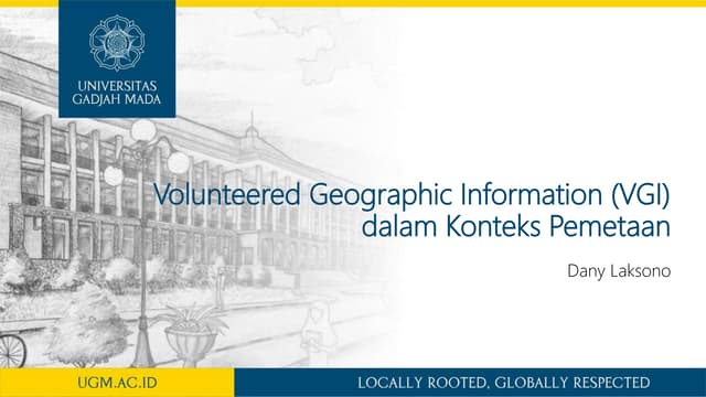 VGI Overview - Crowdsourcing Participatory Mapping