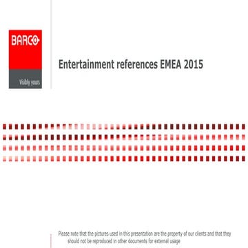 Entertainment references EMEA 2015