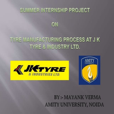 Manufacturing Processes Tyre Pdf