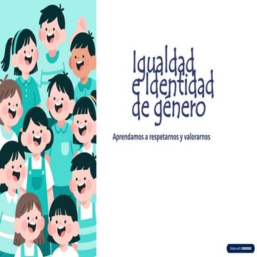 Charla sobre igualdad de género en los niños | PPTX