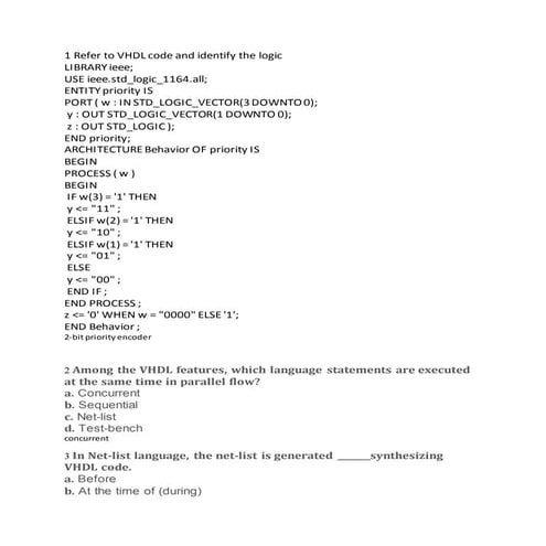 Vhdl | DOCX | Programming Languages | Computing