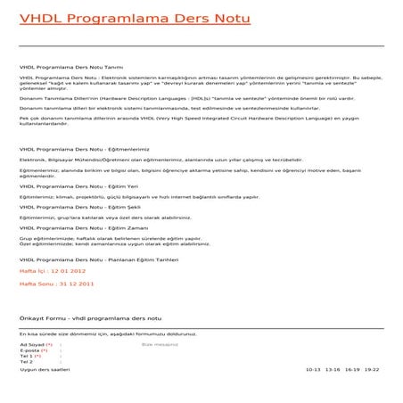 Vhdl ders-notu | PDF