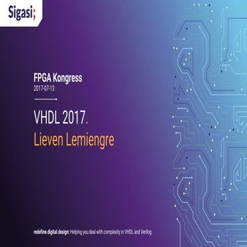 Vhdl 2017: new and noteworthy