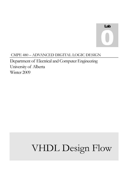 Vhdl design flow