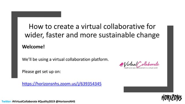 #VirtualCollaborate breakfast session IHI BMJ