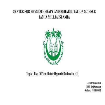 Use Of Ventilator Hyperinflation In ICU