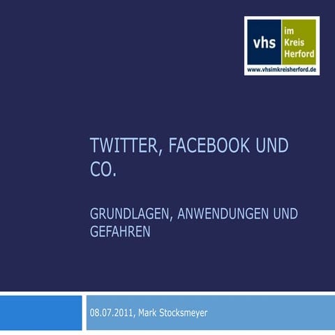 VHS Seminar: Facebook & Co