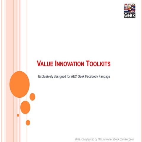 Value Innovation Toolkits