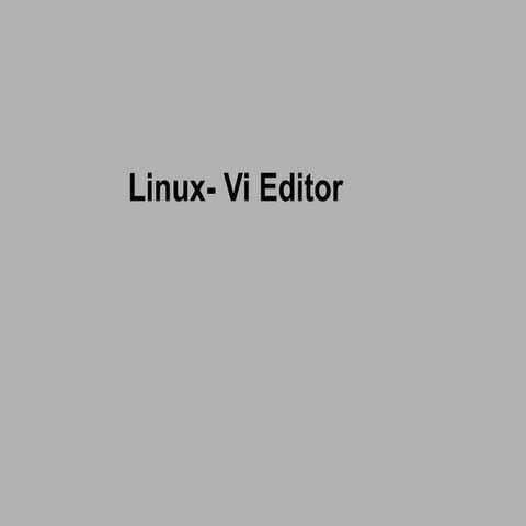 Mastering the Linux vi Editor: Essential Commands and Techniques | PPT image.