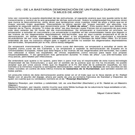 (Vi)   de la bastarda demonización de un pueblo durante x miles de años