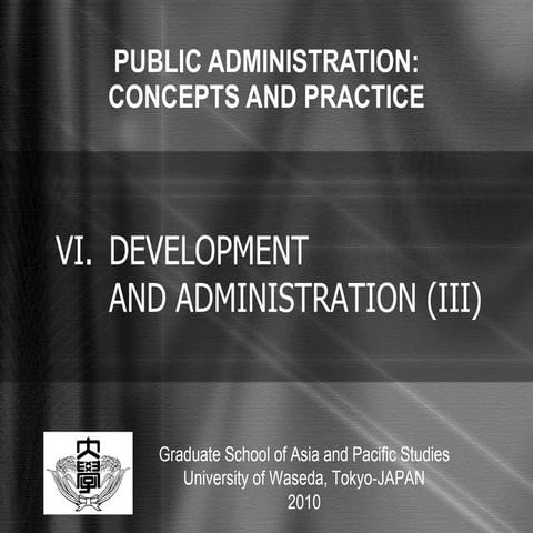 Development And Dministration (III)