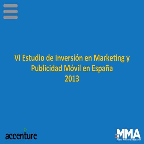 VI Estudio Inversión MMA Spain
