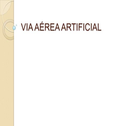 Via aérea artificial