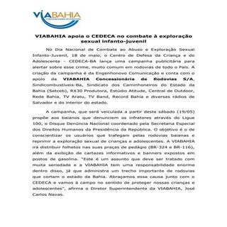 Viabahia apoio cedeca