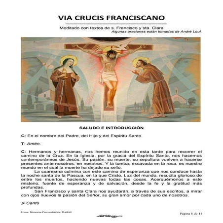 Via crucis franciscano