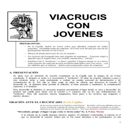 Via crucis para  jóvenes