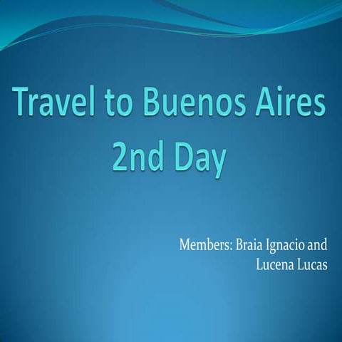 Travel to Buenos Aires