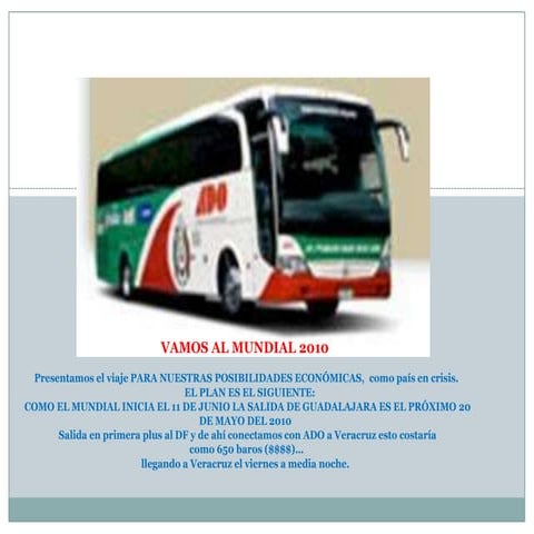 Viaje Al Mundial 2010