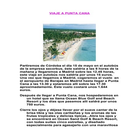 Viaje A Punta Cana
