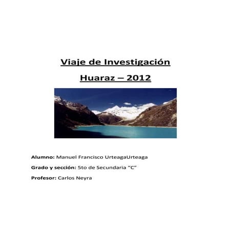 Folleto de Huaraz