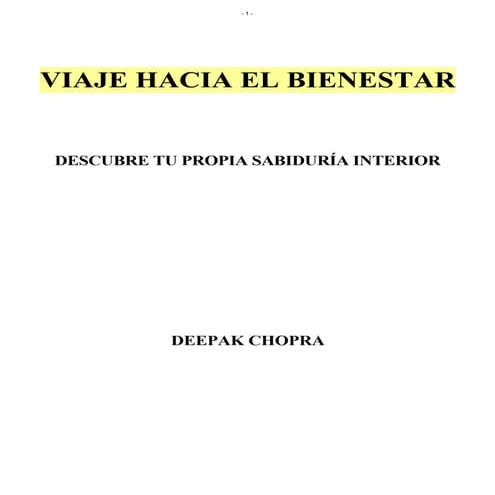 Viaje hacia el bienestar | PDF
