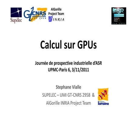 Calculs sur GPU