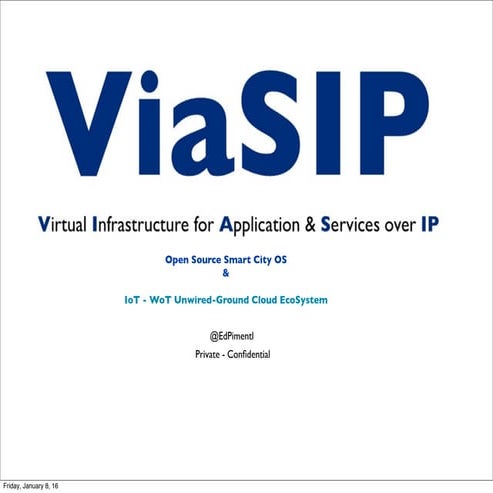 Viasip Unwired GroundCloud IoT-WoT Ecosystem