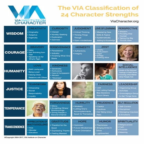 VIA Character Strengths Grid