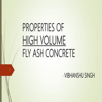 Fly Ash Concrete PPT
