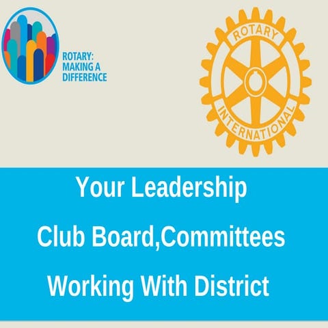 Roles of Rotary club leaders | PPTX