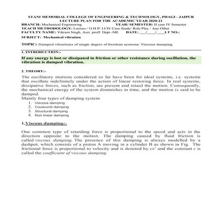 Vibration damping system