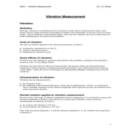 Vibration measurement