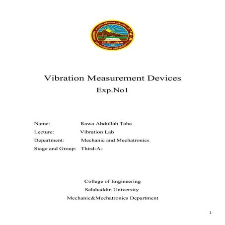 Vibration measurement devices