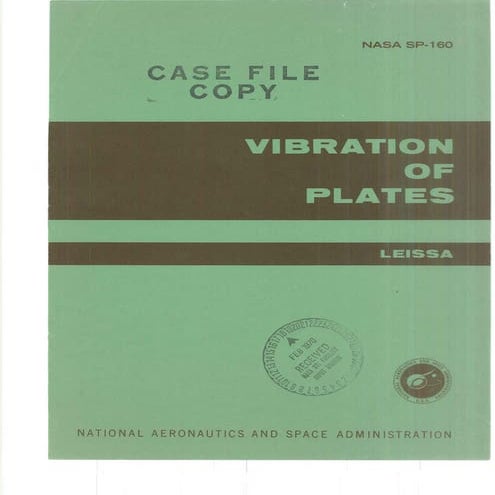 Vibration of plates  by Leissa
