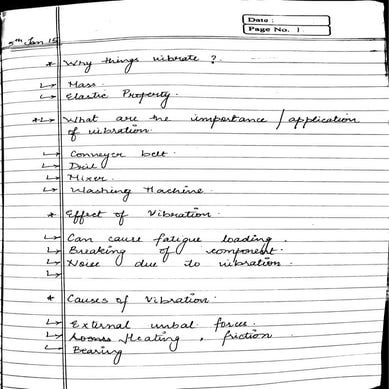 Structural Vibrations- 8th sem handwritten scanned notes- Miss. Drishti Sobti