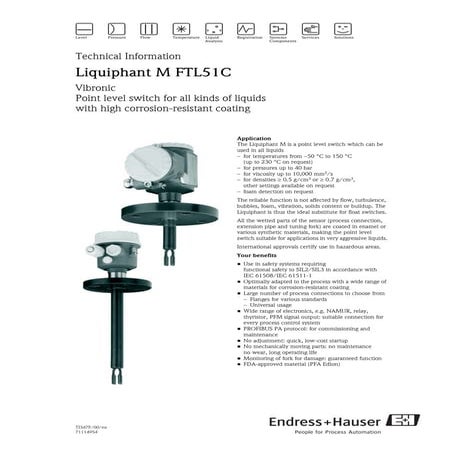 Vibronic-Point level switch-Liquiphant M FTL51C