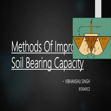 Methods Of Improving Soil Bearing Capacity